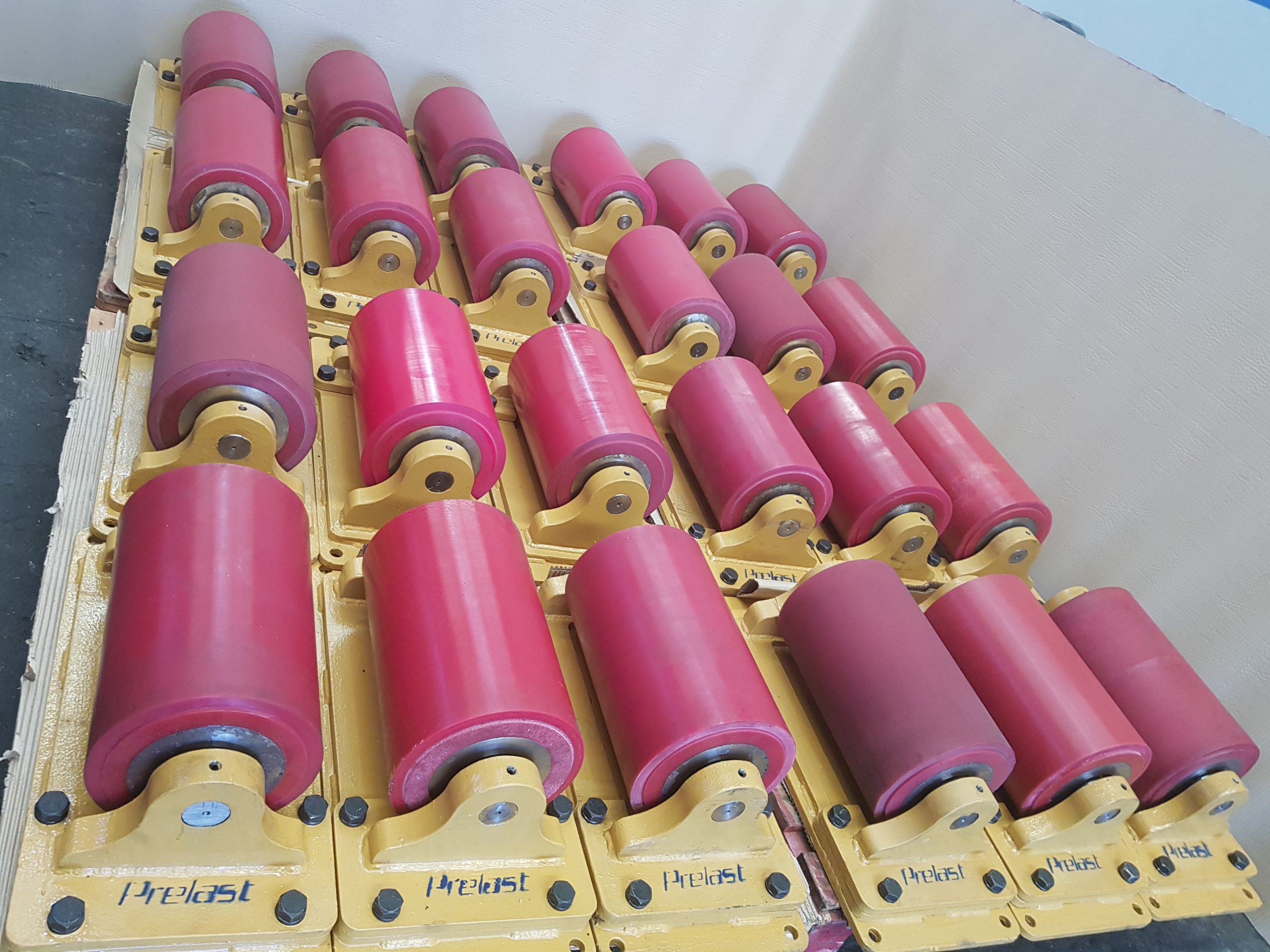 Rodillos Transportadores de Poliuretano para Bancales 